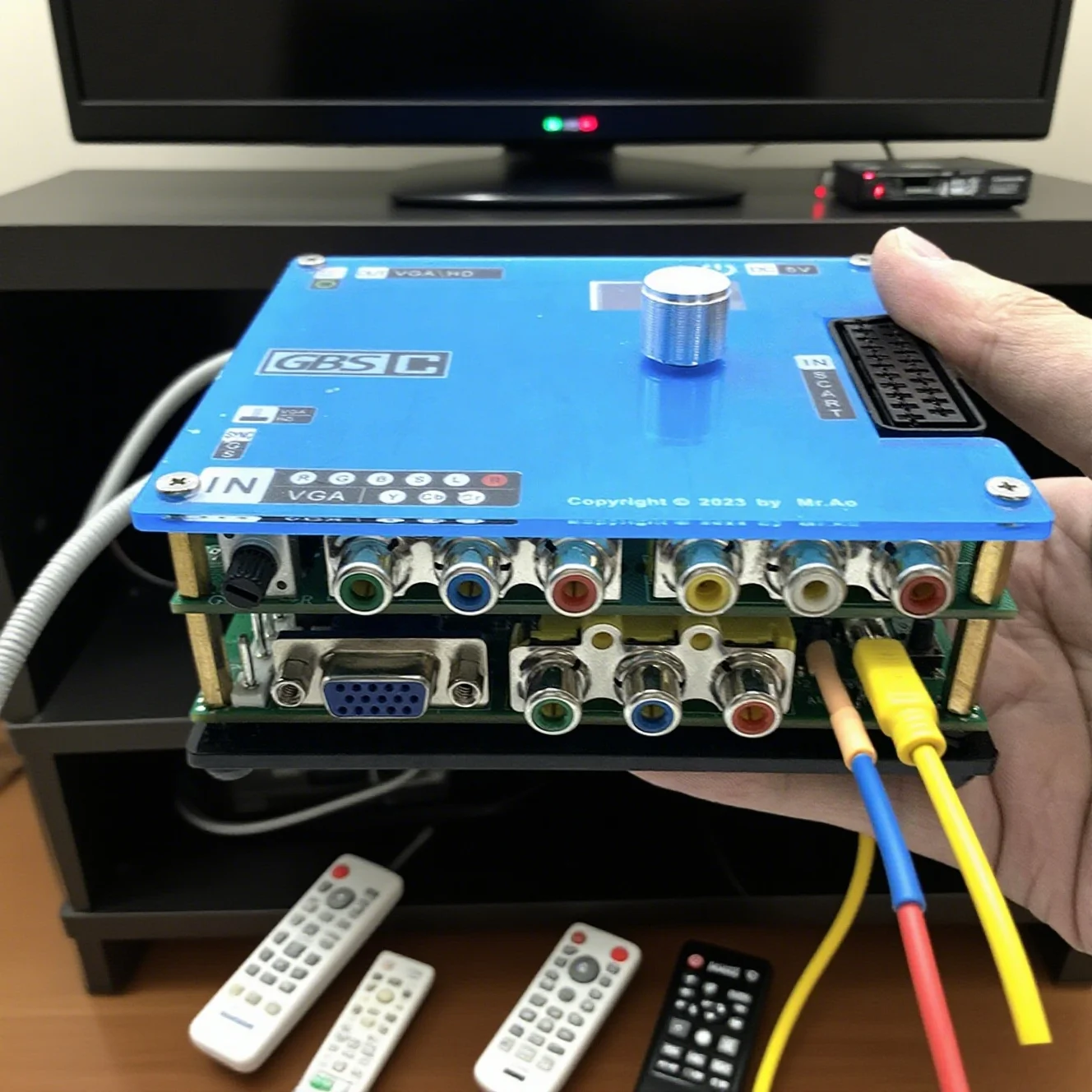 GBS Control Video Game Signal Converter LCD Screen VGA/SCART To VGA/HDMI-Compatible Scan Converter Supports for PlayStation2 Con