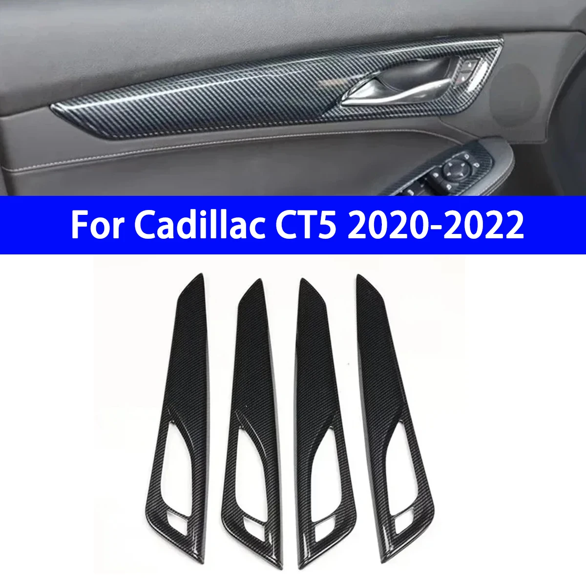 

Suitable for Cadillac CT5 2020-2022 Door Panel Carbon Patch Plastic Peach Wood Interior Decoration Protective Patch