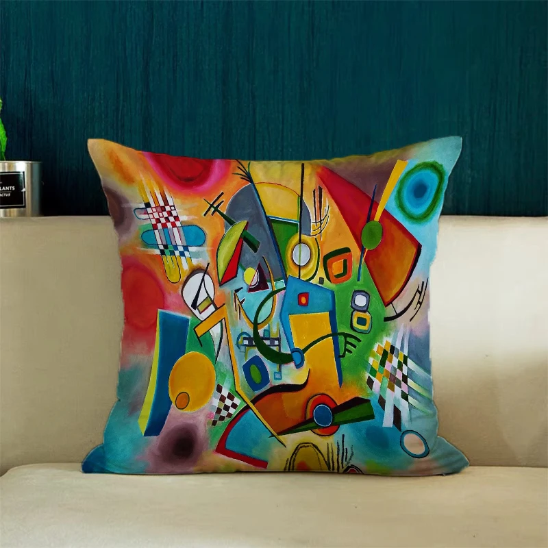 

K-Kandinsky Art Home Decoration Decorative Pillowcase 40x40 Cushion Cover 45x45 Cushions Covers Pillowcases for Pillows 45x45