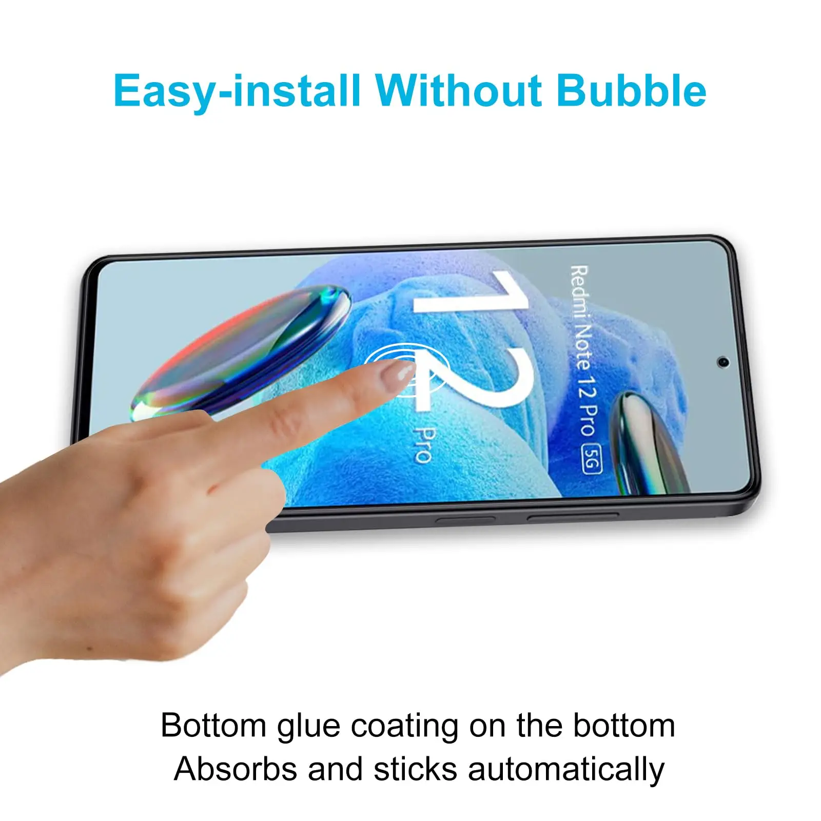 Für XIAOMI Redmi Note 12 Pro Plus 4G 5G Displayschutzfolie aus gehärtetem Glas, Kristallglimmer, 9H HD, klares, transparentes Gehäuse