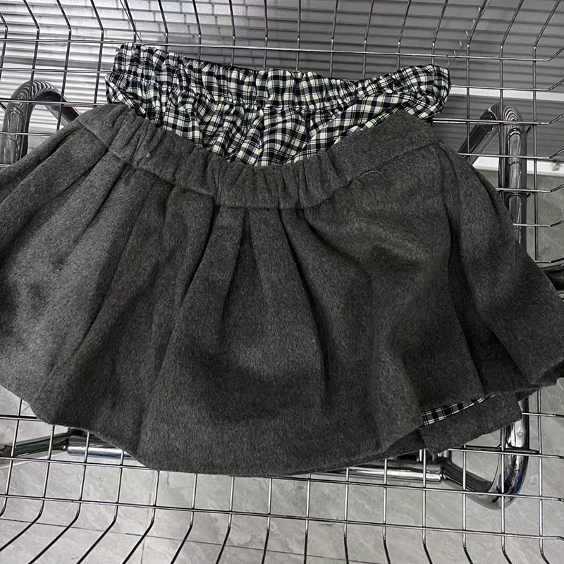 KBQ أنيقة أنيقة تقسم Bowknots ألف خط التنانير للنساء عالية الخصر مزاجه طيات التنانير الصغيرة الإناث موضة الخريف نمط