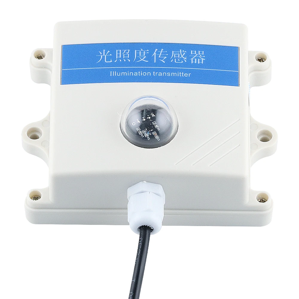 0-200000LUX Illuminance Sensor with OLED Display Light Intensity Monitoring Modbus-RTU RS485 4-20mA 0-10V Illumination Meter