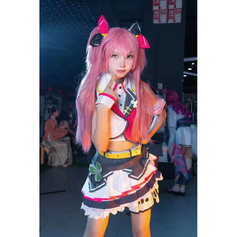 مشروع Sekai الملونة المرحلة الفذ تأثيري أنيمي Vocaloid المزيد من القفز كوستوم Hanasato Minori Momoi Airi Hinomori Shizuku Dressc؛ 8، ك