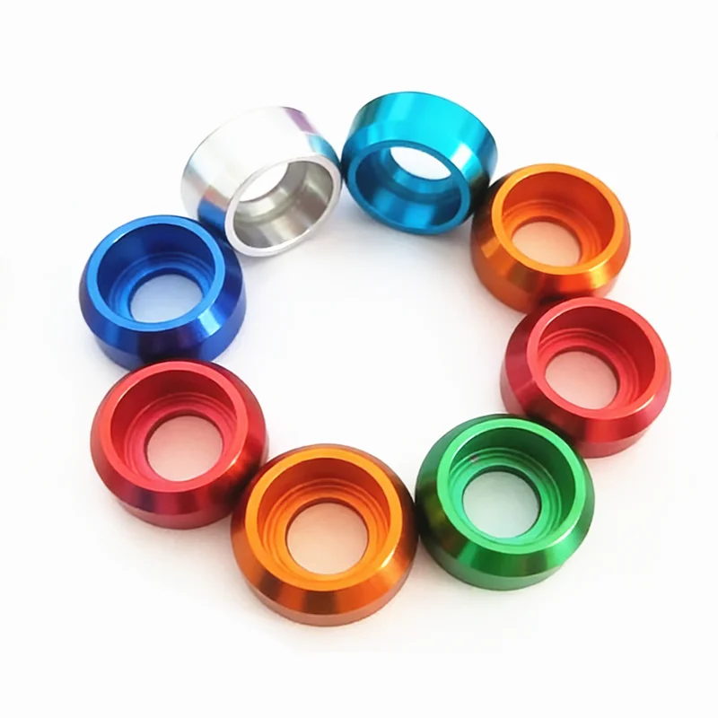 M3,M4,M5,M6,M8 Cap head aluminum cone washer,aluminum alloy crown washer for DIY model