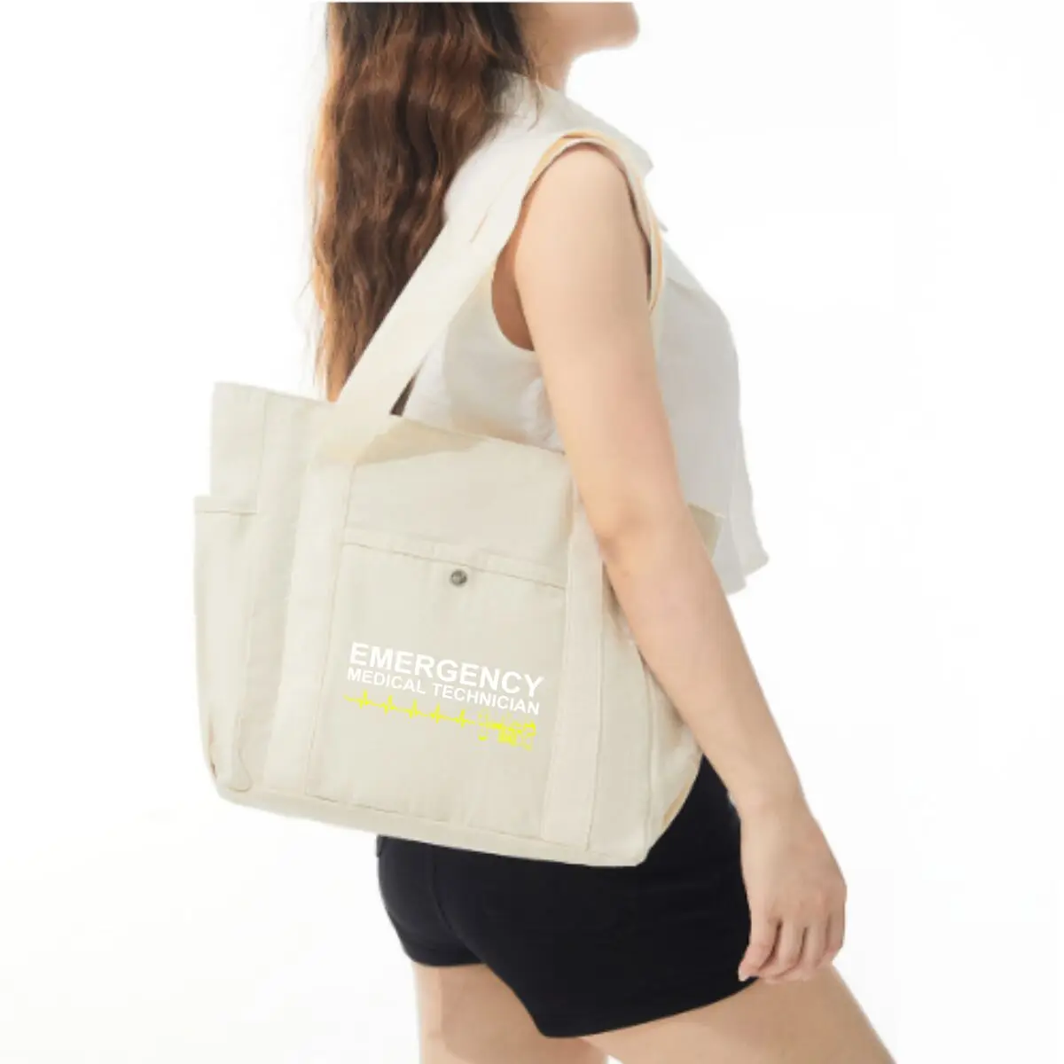 Emergency Helps Need Simple Canvas Bag Women's Basic Shopping Commute Bag