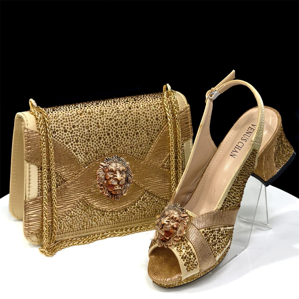 

Elegant Women's Peep-Toe Heels and Matching Wine Color Diamond Pumps Set-Stylish Italian Shoes and Bags for Parties 22