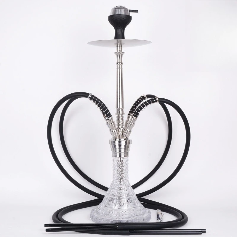 

Hookah Stainless Steel Large Four Tube Hookah Bar Hookah