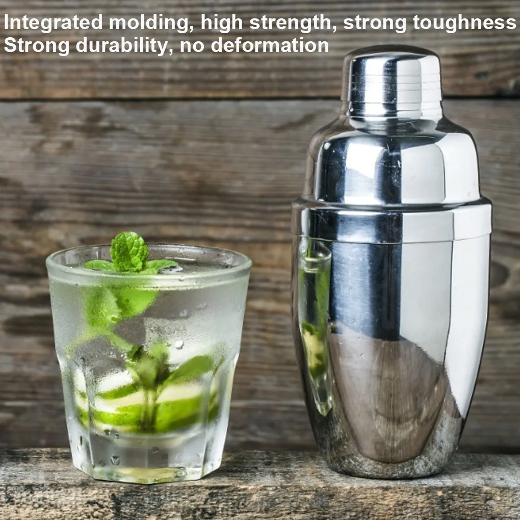 Stainless Steel Cocktail Shaker Drinks Wine Maker Martini Mixer for Bar Home with Strainer  350ml