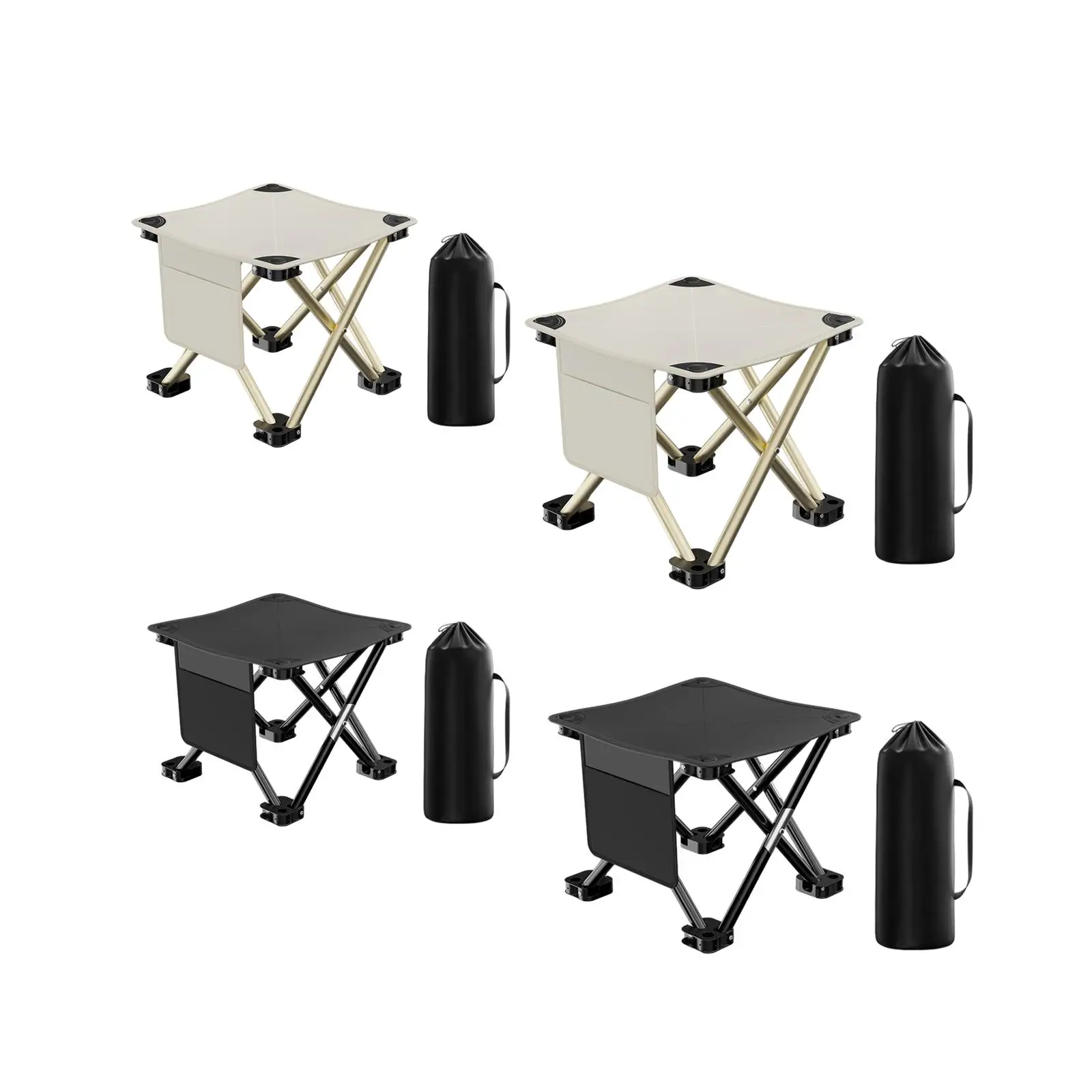 Camping Folding Stool Foot Rest Saddle Chair for Concert Sports Festival