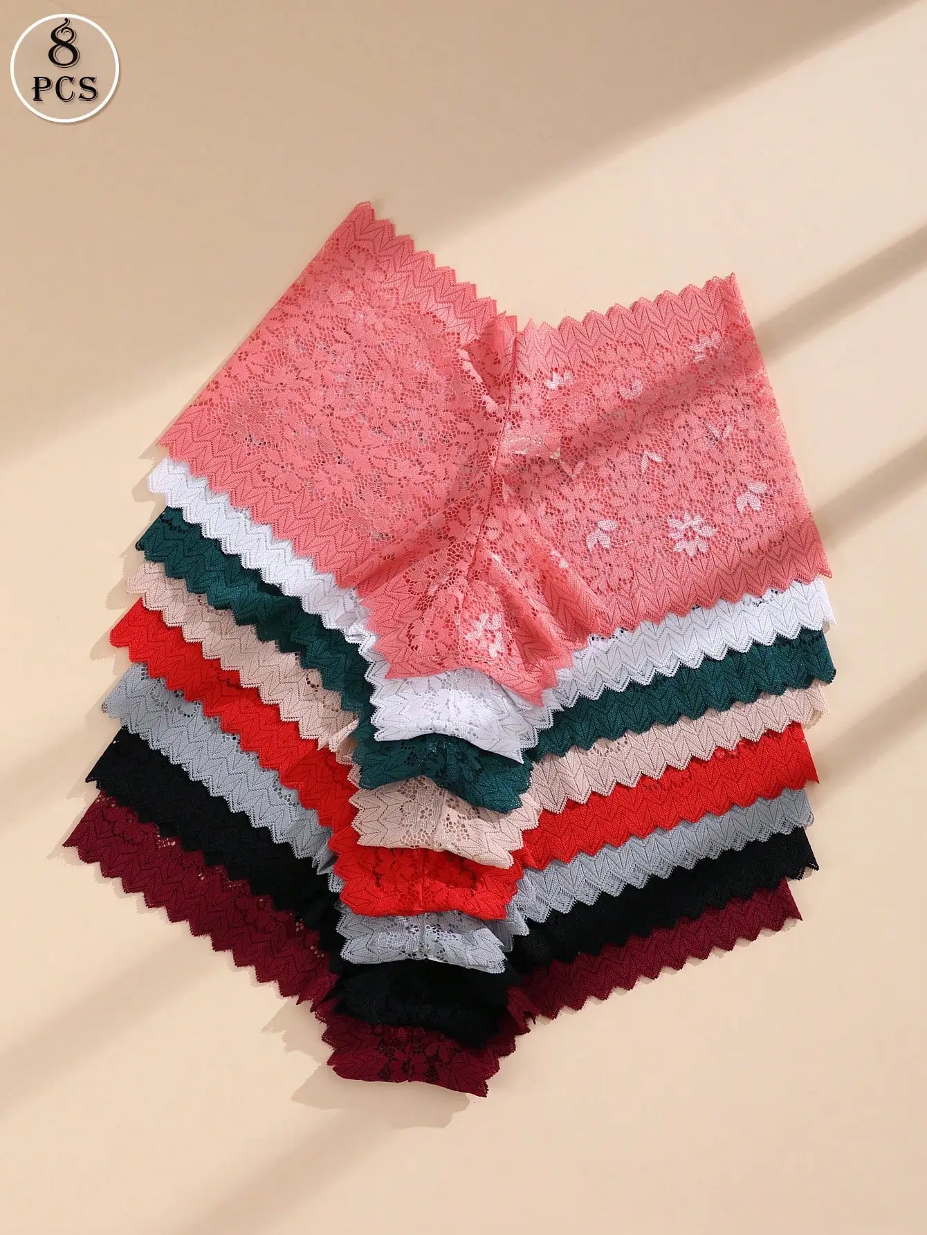 

8 шт. женских кружевных трусиков, бесшовные, мягкие, дышащие, с вырезами, для повседневной носки, йоги и занятий спортом