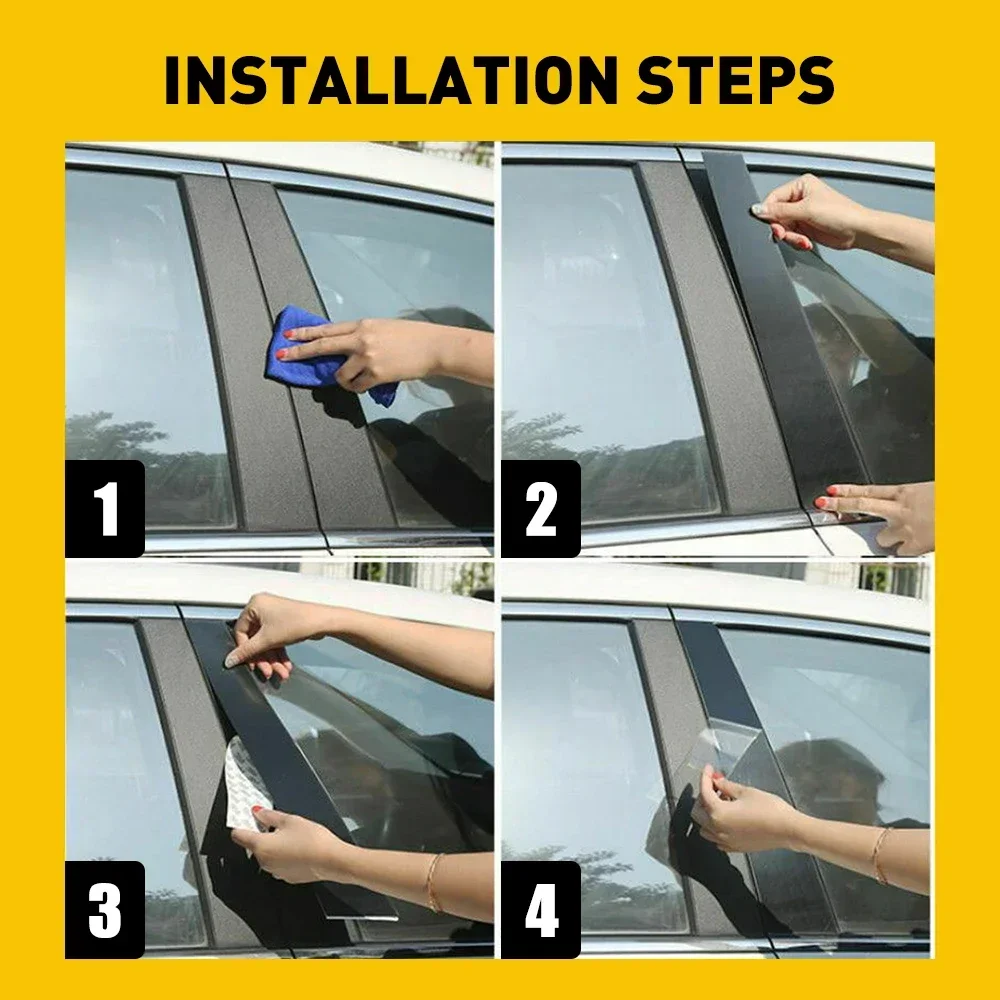 Car Window Trim Cover for Mazda CX-7 CX7 ER 2006~2012 2007 2008 Carbon Fiber Silver Black Pillar Posts Door Sticker Accessories
