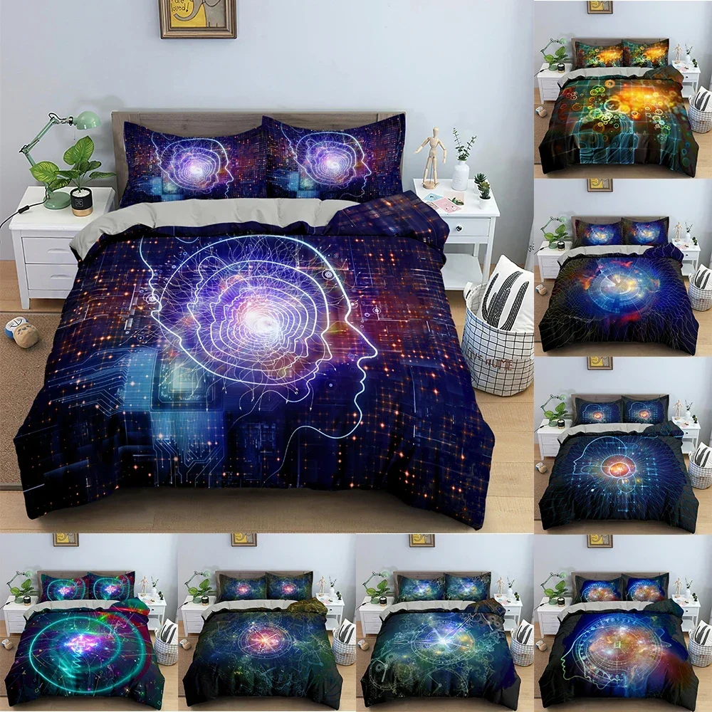 

Galaxy Bedding Set Science Fiction Pattern Duvet Cover Print Comforter Covers Twin King Size Quilt Cover With Pillowcase 2/3PCS