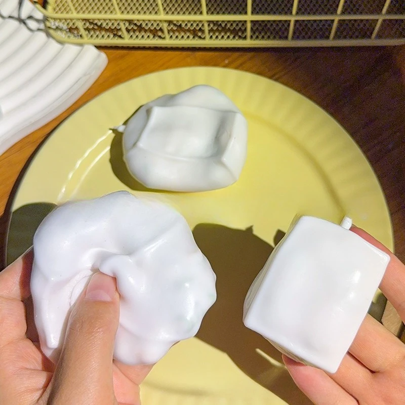 Tofu Stress Ball Shapeable Non-Bounce Crunchy Creamy Feel Squeeze Ball Fidget Toy ASMR Sensory Anti-Stress Toys for Adults Gift - view 4