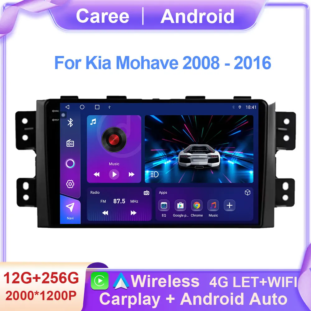 

Android 14 Carplay Car Radio For Kia Mohave 2008 - 2016 For Borrego 2008- 2011 Navigation GPS Multimedia Player stereo 4G WIFI