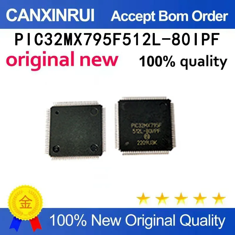 (5pcs-100pcs)PIC32MX795F512L-80IPF package TQFP-100 embedded 32-bit microcontroller MCU semiconductor