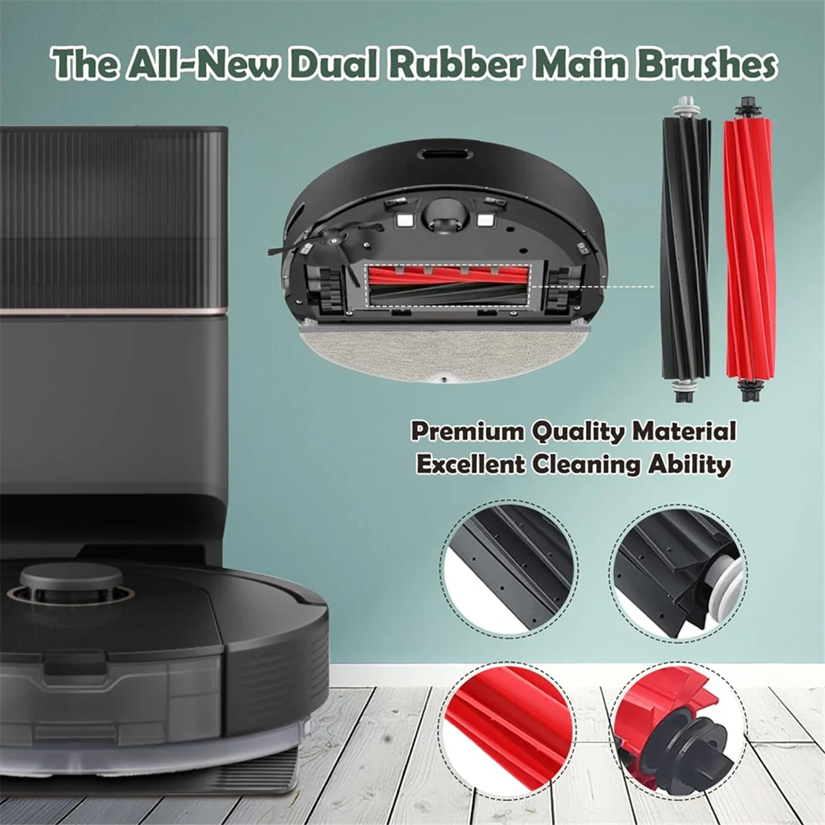 Pengganti Kit aksesori untuk Q5 Pro / Q5 Pro + / Q8 Max / Q8 Max + vakum Robot