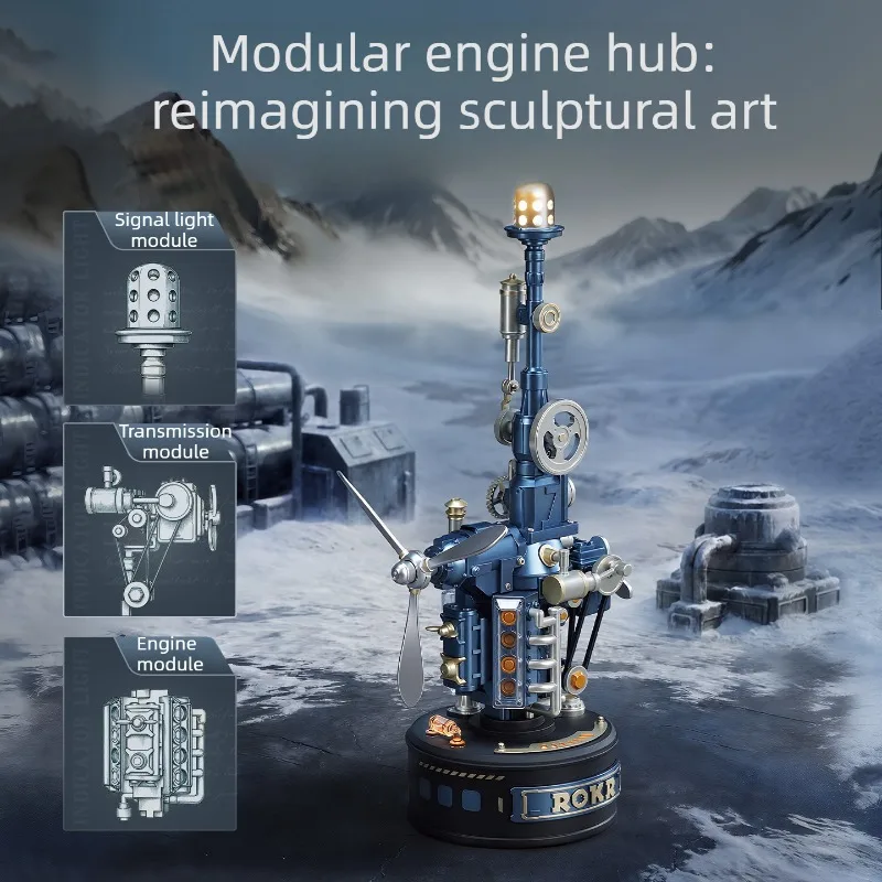 Industrial City Air Superiority Radar Pulse Signal Tower 3D Assembly Model DIY, Birthday Gifts, 3D Puzzles, Creative Displays