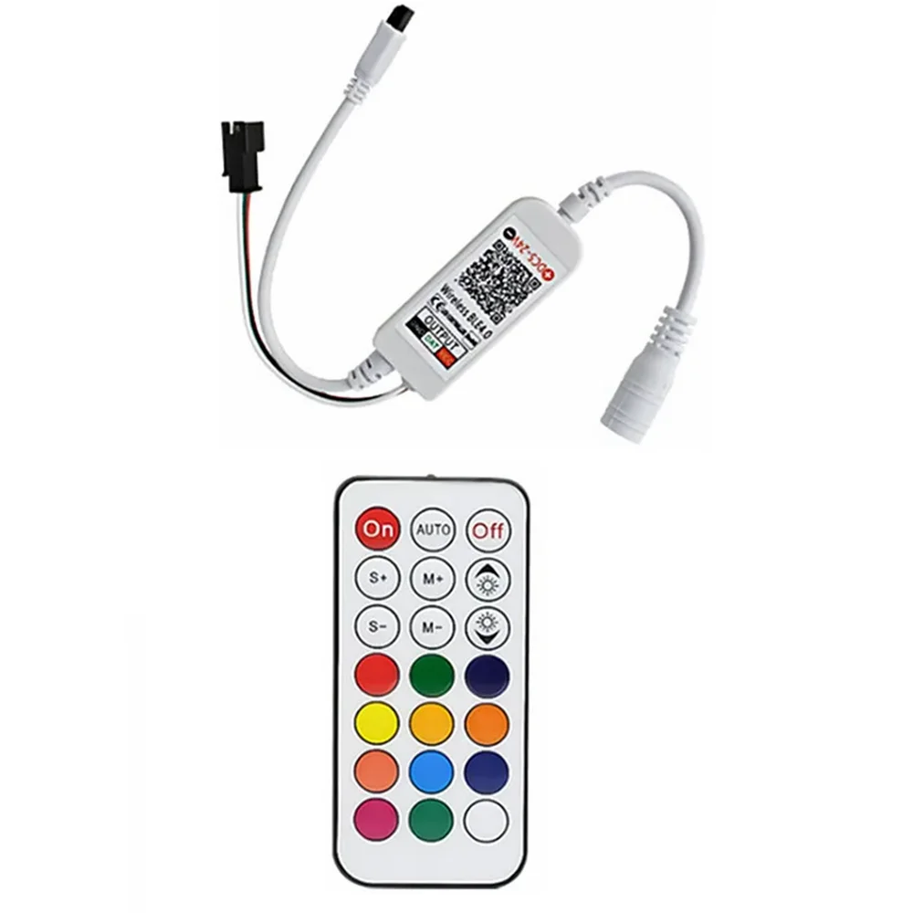 DC5-24V mini RF LED Bluetooth controller power controller, 21 key compatible with Bluetooth remote control, can be directly