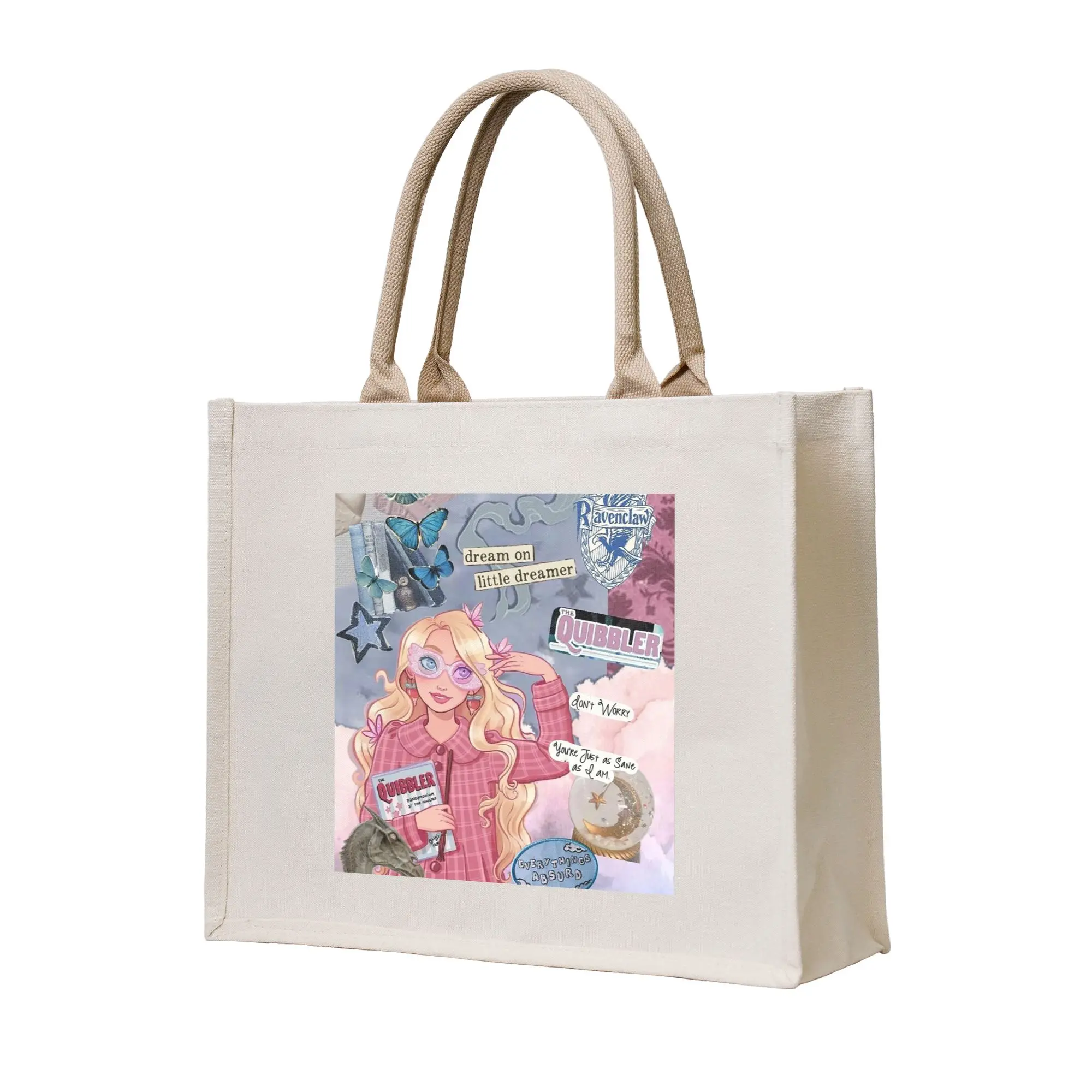 

Сумка-шоппер Luna L-Lovegoods для очков, холщовая, складная, женская, на плечо, дорожная сумка-тоут