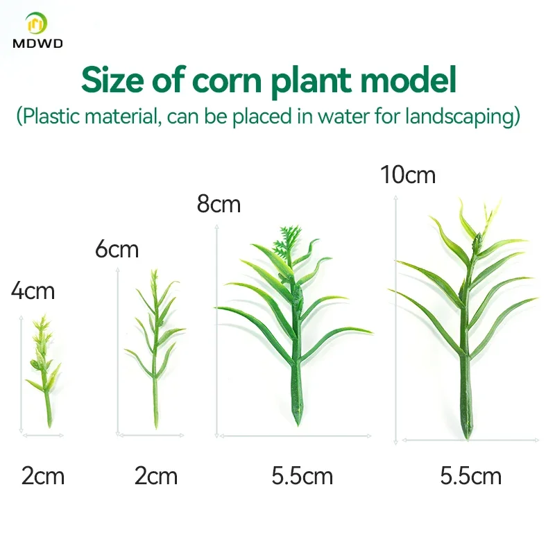 미니어처 모종 시뮬레이션 빨대, 옥수수 장식, 녹색 식물 모델, 기차 마이크로 조경 체중계, Dnd 철도 레이아웃 호, 10 개