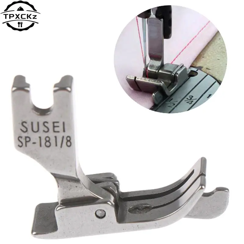 1PC 1/4 1/8 3/8 1/16 3/16 5/16 1/32 Metal Presser Foot SP-18 Industrial Sewing Machine Flat Car Moving Edge Single Needle Flat