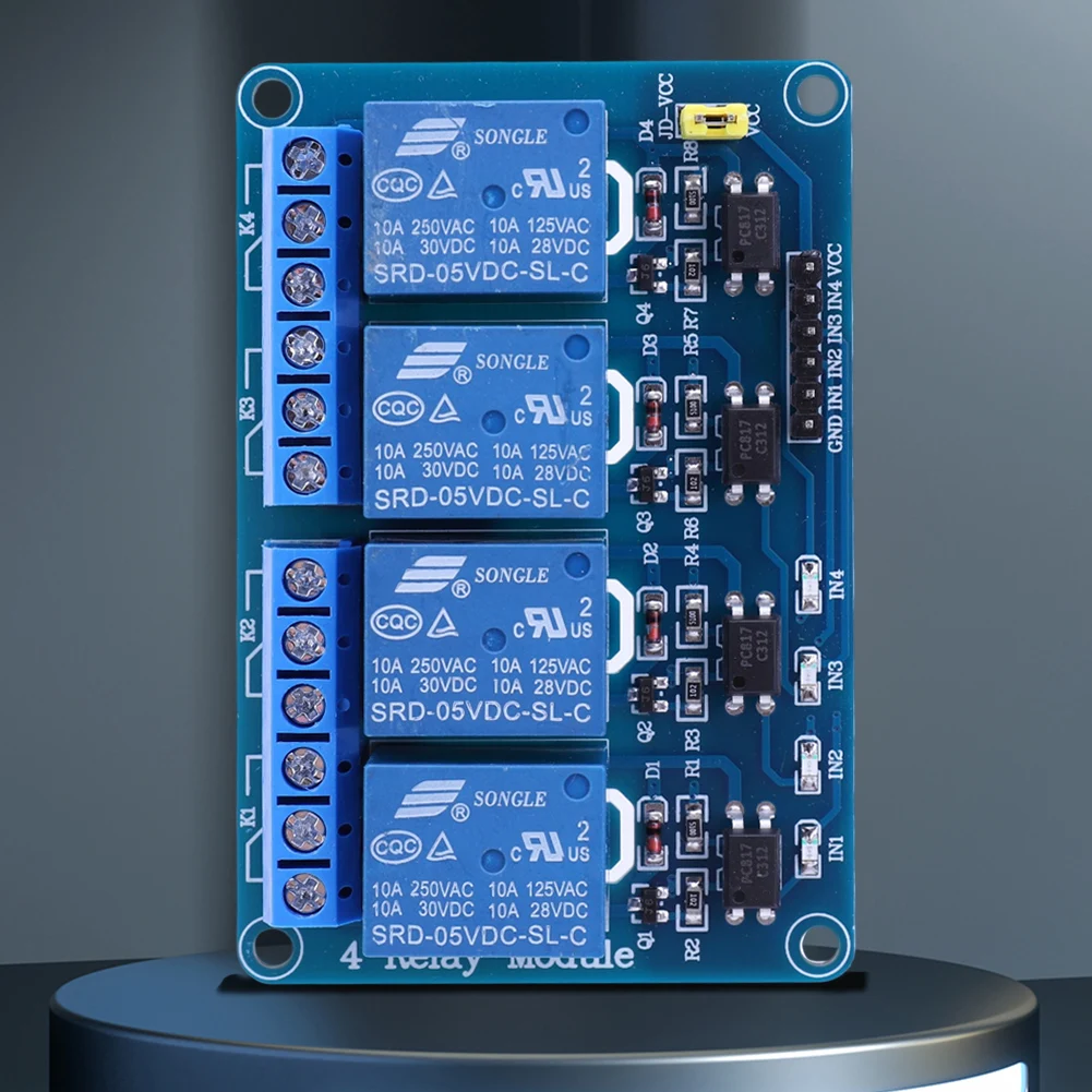 4 Channel Relay Board AVR 51 PIC 5V 12V 4-Channel Relay Module with Optocoupler Relay 4 Way Relay Module for Arduino