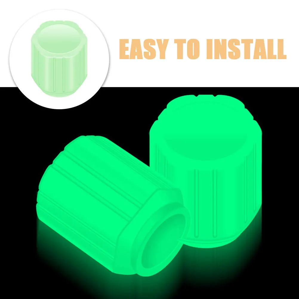 

24Pcs Glow in The Dark Car Tire Valve Caps Valve Stem Caps Tire Air Nozzle Dust Covers Automotive Accessories Car Accessories