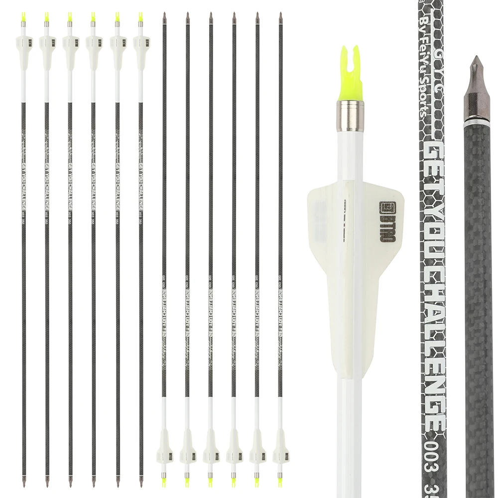 Flechas de carbono 3K para tiro con arco, spine 250-400 - imagen 4