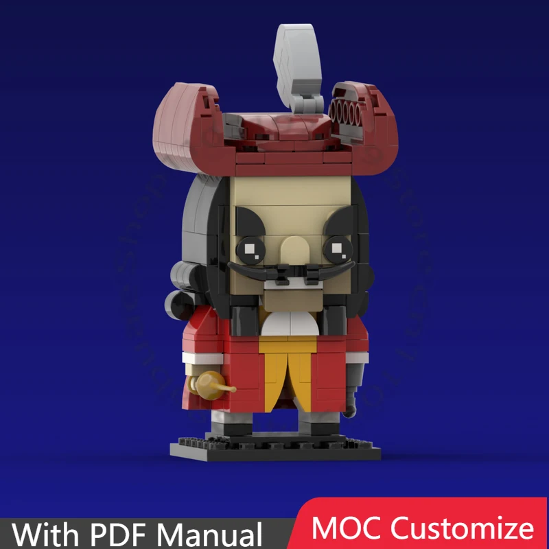 

Набор из 231 детали: Популярная серия игровых персонажей Капитан Крюк Brickheadz MOC, модульный конструктор DIY, праздничный подарок