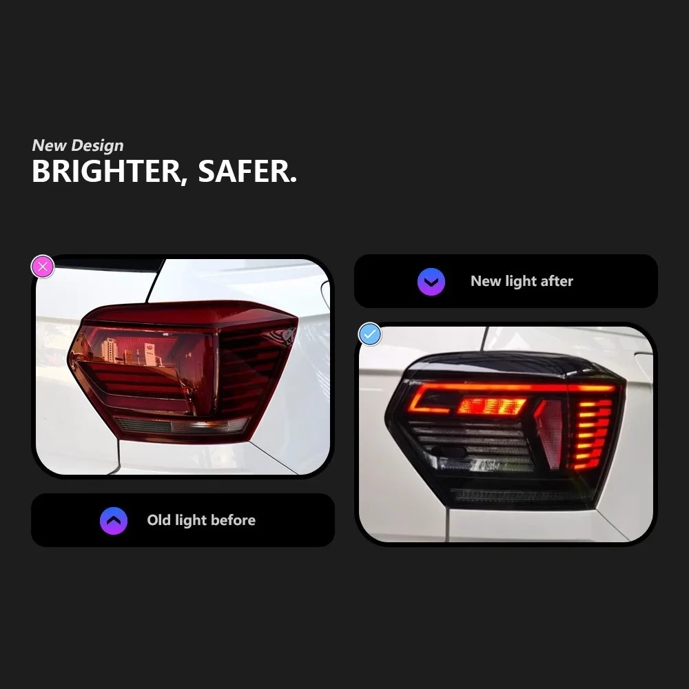 لفولكس واجن فولكس فاجن بولو 19-24 تعديل الضوء الخلفي الجمعية تشغيل الفرامل عكس الضوء الديناميكي بدوره إشارة #2