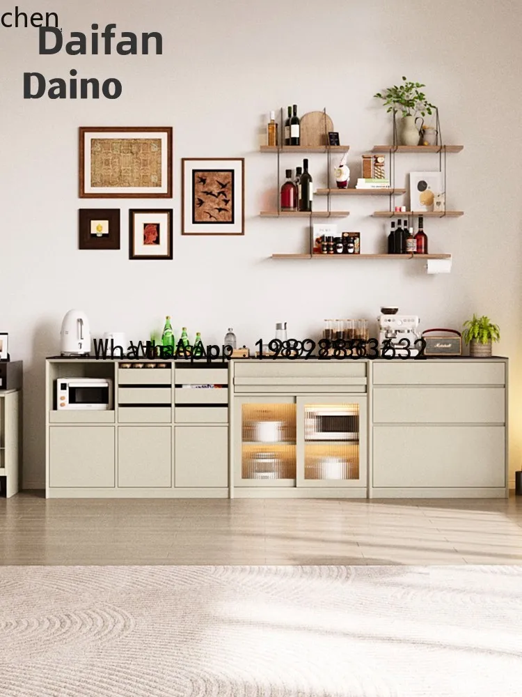 solid wood dining side against the wall integrated living room storage side cabinet storage low coffee cabinet