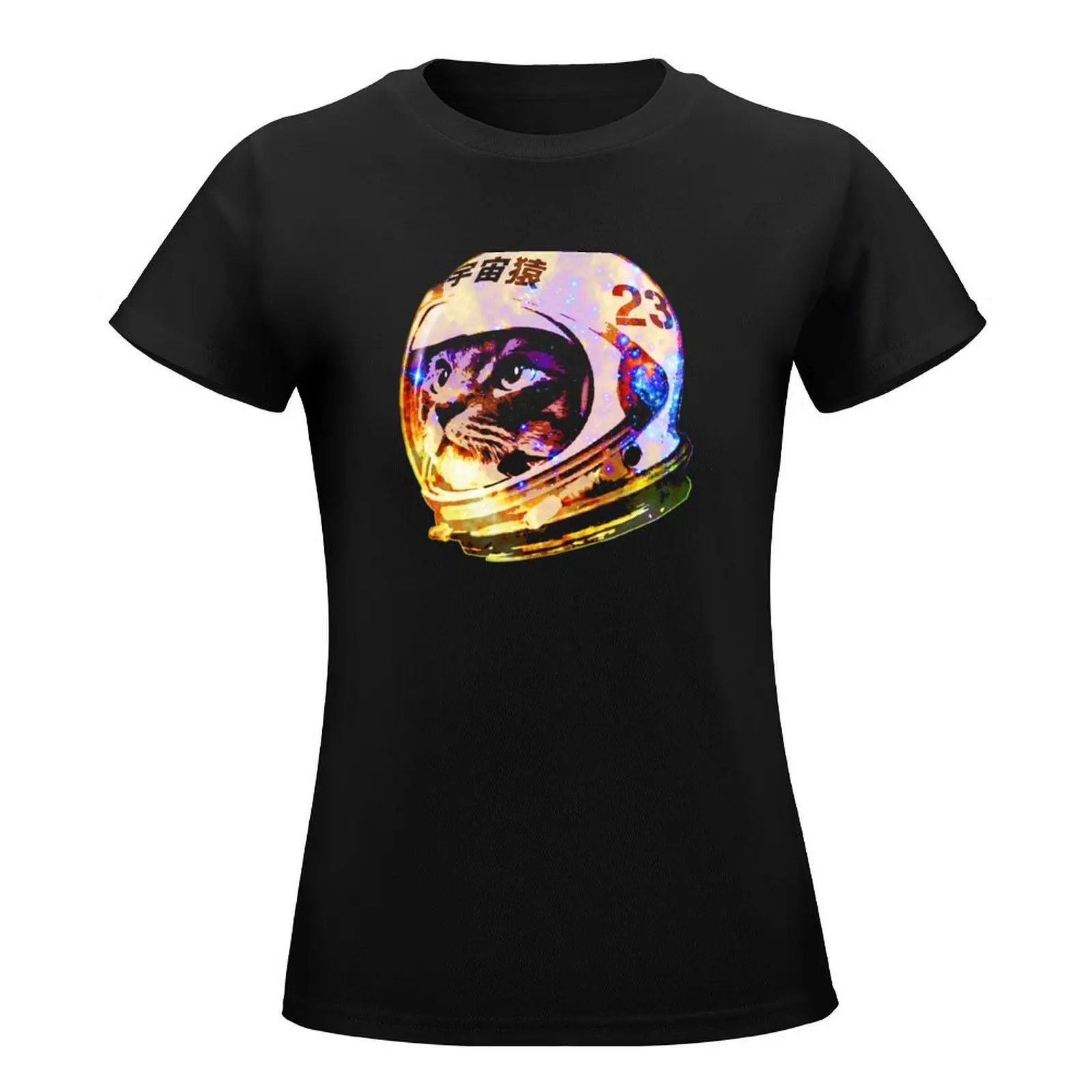 Astronaut Space Cat (deep galaxy version) T-Shirt Aesthetic clothing tops lady clothes Women tops