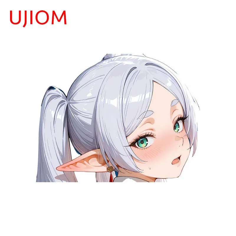 UJIOM Frieren Fern Wall Sticker Trendy Novelty Enchanting Chic Waterproof PVC Decal Refrigerator Pocket Pussy Decoration