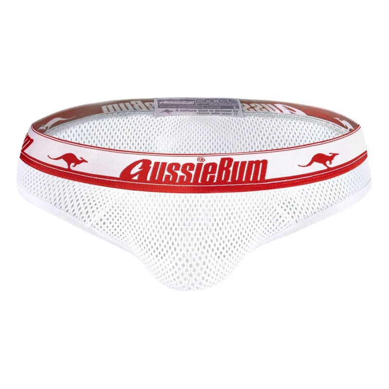 Aussiebum men\'s briefs Low waist youth mesh breathable pants Light elastic comfortable sexy belt mesh underwear