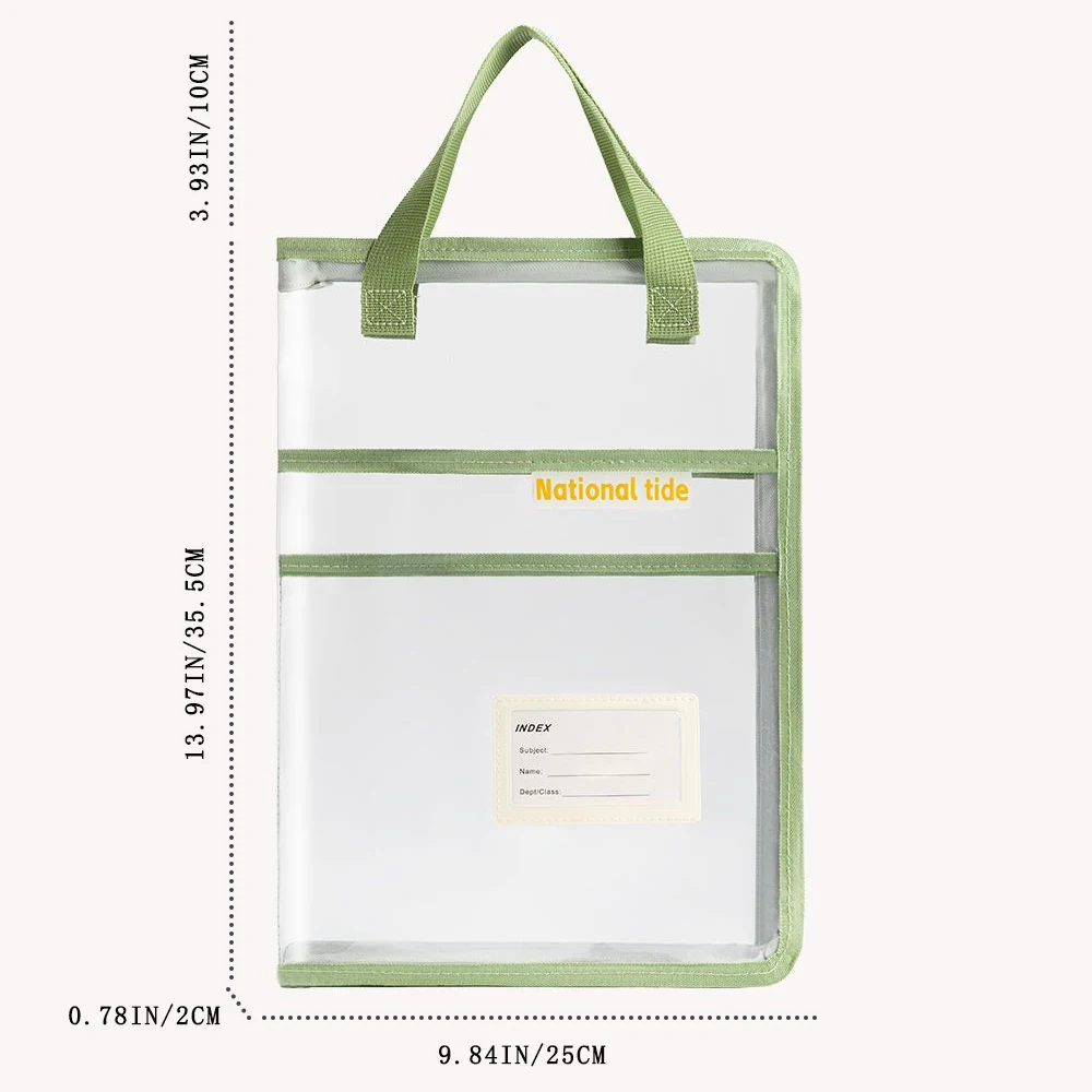 A3/A4 حقيبة تخزين الأدوات المكتبية المحمولة طبقة مزدوجة شبكة سستة حقيبة سعة كبيرة منظم المجلدات حقيبة اللوازم المكتبية المدرسية