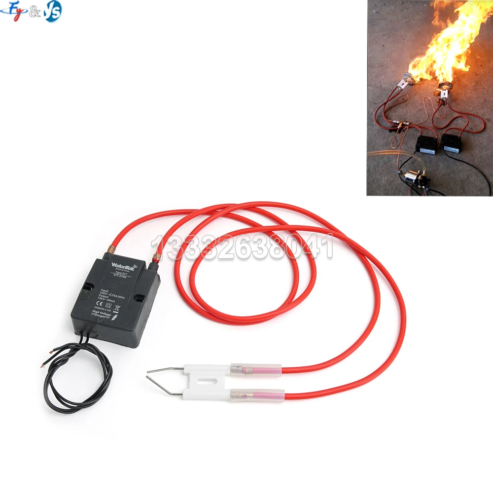 Discount 220V-240V High Voltage Pulse Igniter Transformer High Voltage Wire Ceramic Diesel Methanol Waste Oil Burner Part