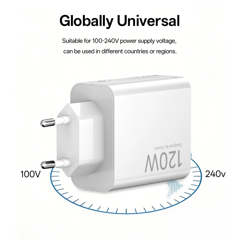オリジナルXiaomi充電器 120W 100W急速充電 スマホ充電器 USB C
