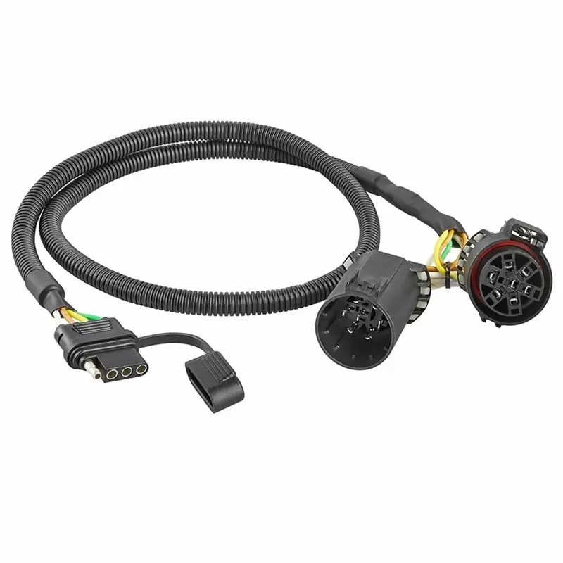 【Price Drop !!】-4-Way Flat Trailer Wiring Harness T-Connector For Vehicles With USCAR Plug, 55384, 118384, 41154