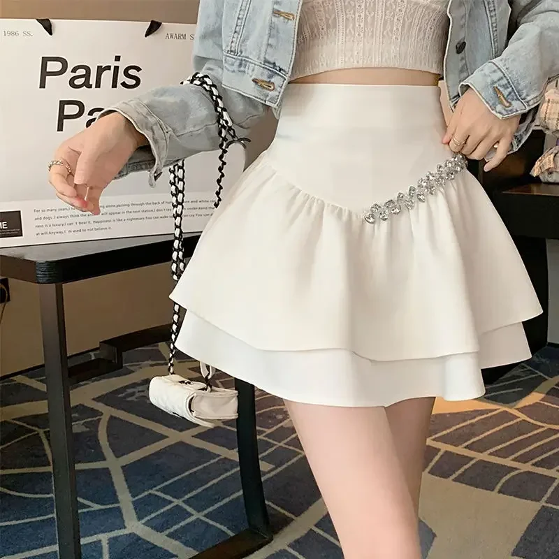 

Women's Skirt Short Pleated Pleat Sexy Mini Gyaru High Waist Ruffle Skirts for Woman Chiffon Cheap Luxury Streetwear Y2k Clothes