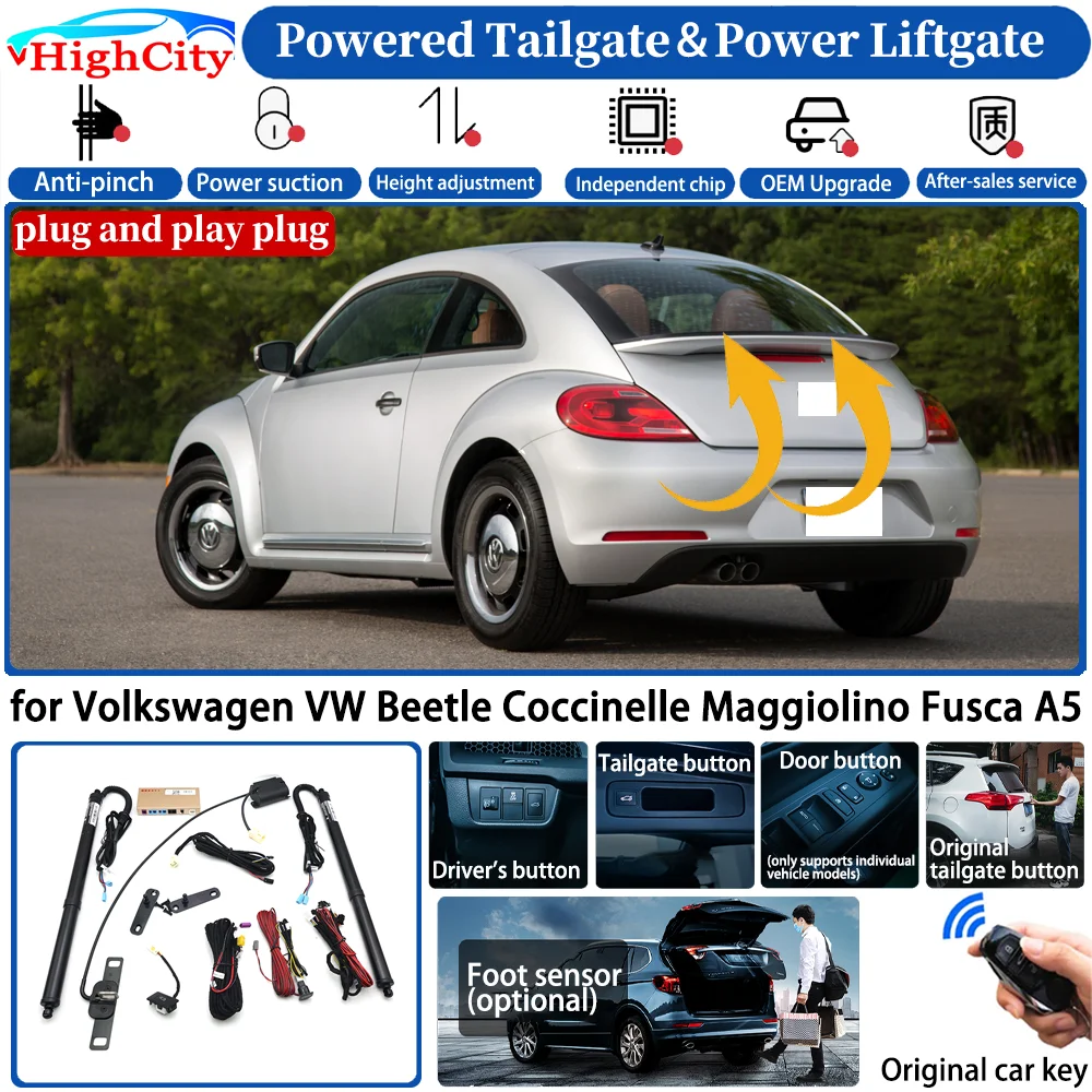 for Volkswagen VW Beetle Coccinelle Maggiolino Fusca A5 Automatic Smart Powered Tailgate Power Liftgate System Trunk Lift Kit
