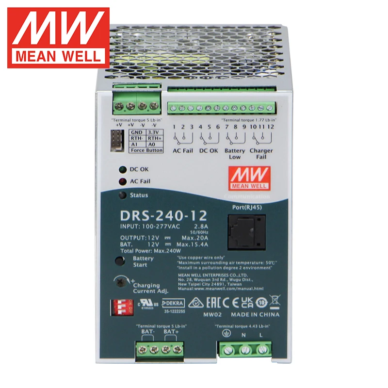 12V 24V 36V 48V DIN Rail Power Supply With UPS Function Reliable Uninterrupted Backup Energy Converter For Industrial Use