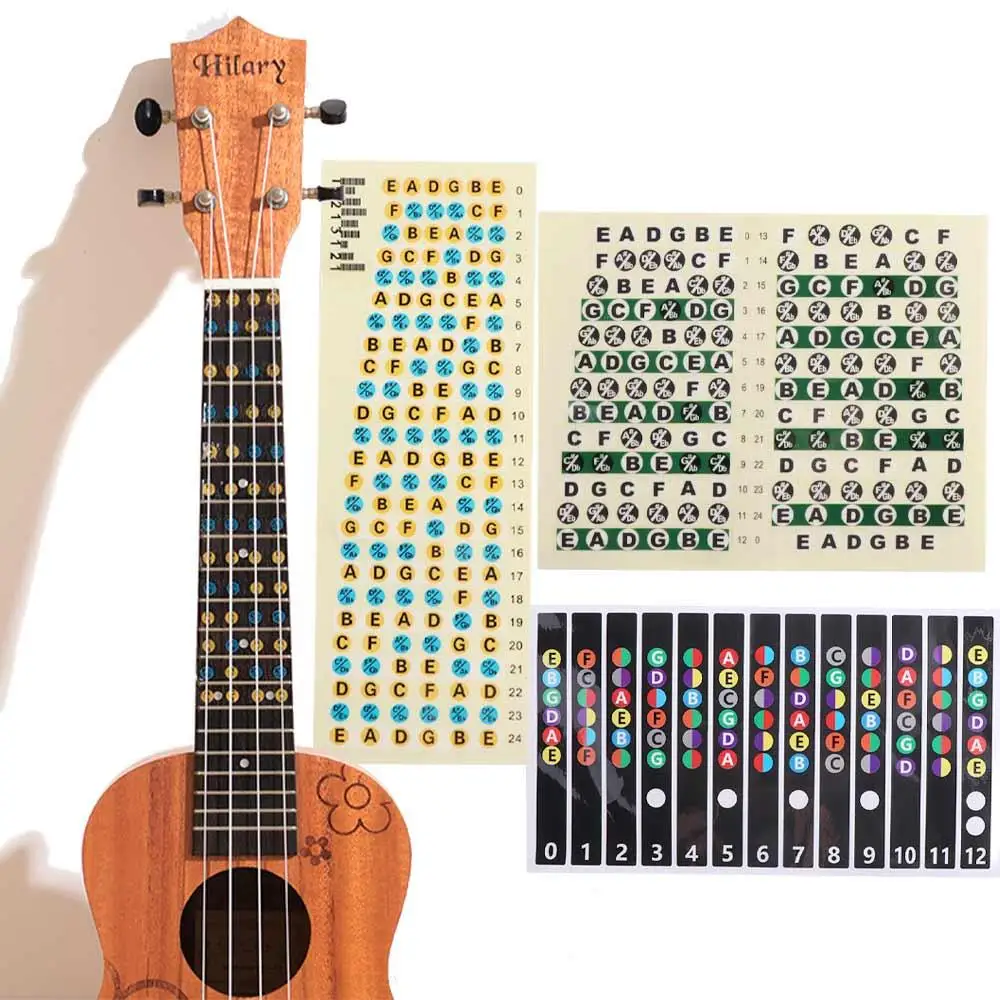 

Beginner Electric Guitar Frets Note Decal Fretboard Sticker Guitar Scales Stickers Guitar Chord Stickers Guitar Note Sticker