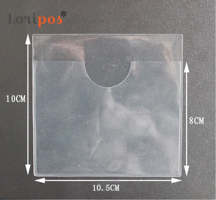 Clear Paper Tag Pocket Horizontal Transparent Label Card Bag Soft Film Name Plate Cover Mark PVC Sign Holder Protective Pouch