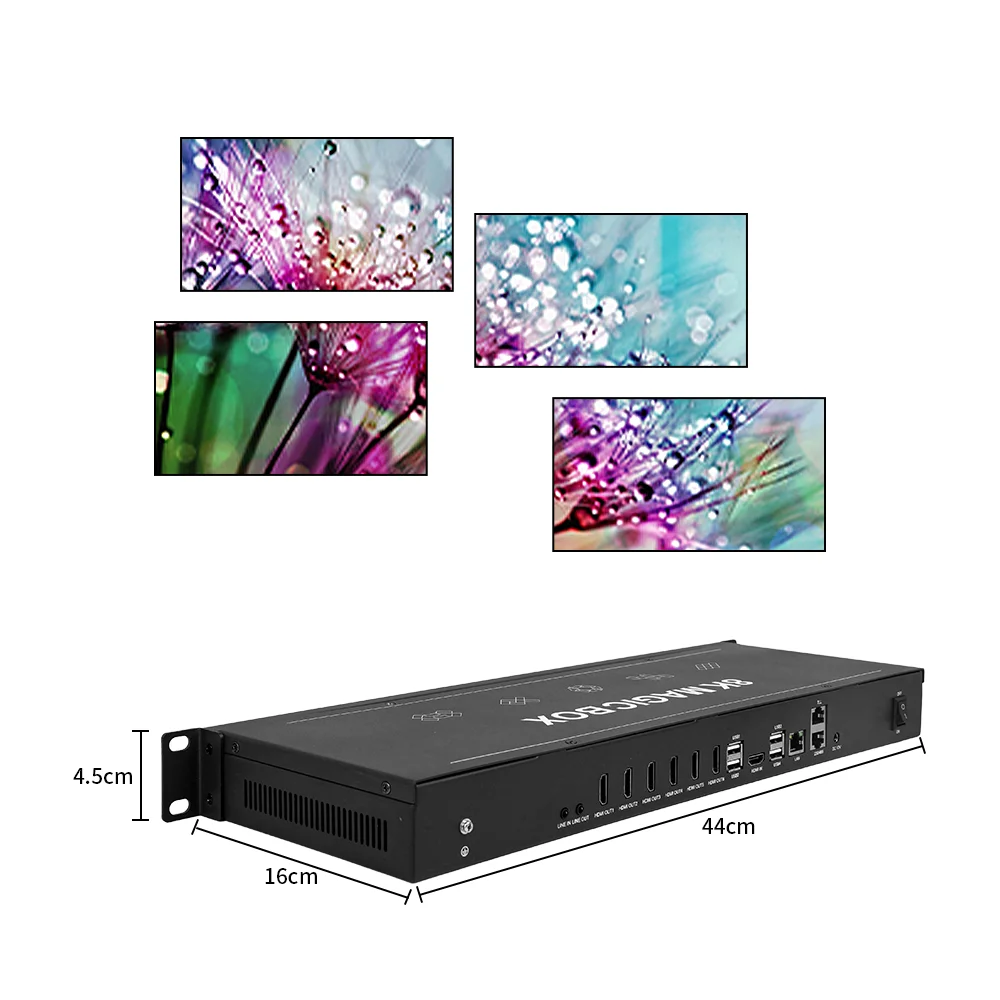 RS232/RS485/TTL Multiple Control Video Picture-in-picture Display Cultural Travel Layer 8K 6x1 2x3 5x1 1x6 Video Wall Processors