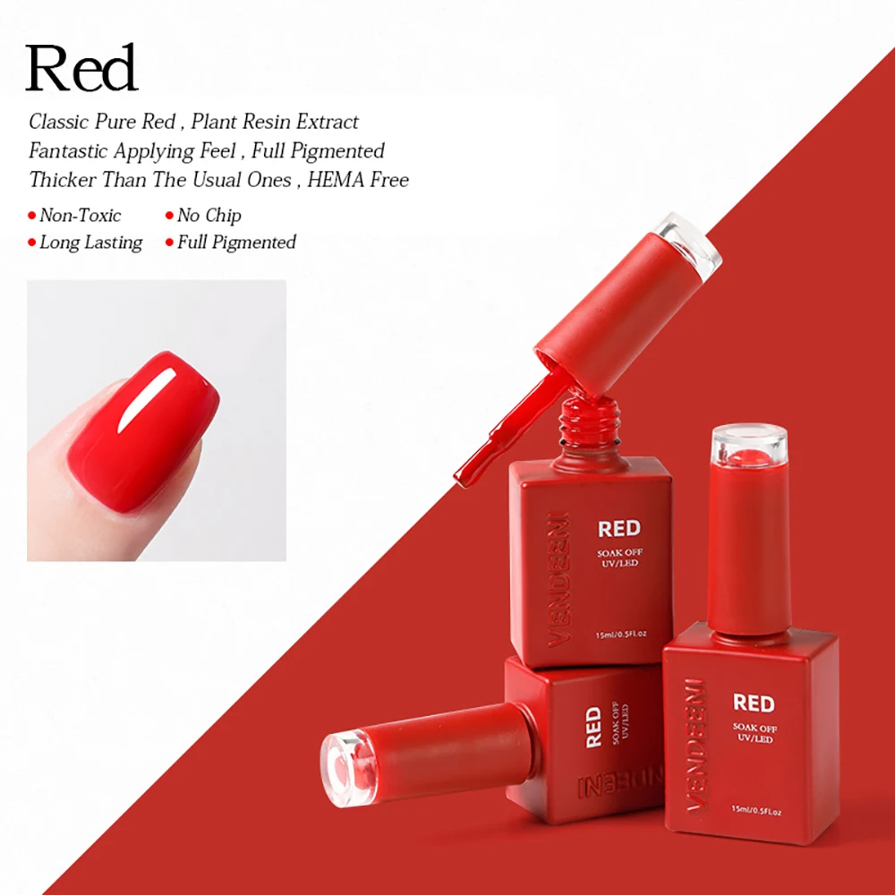Vendeeni 27 Arten UV-Funktionsgel Nagellack Basislack Chrom Matt Top Coat Blüten-Folientransfer-Gel Universelles Katzenaugen-Gel – Detail 27