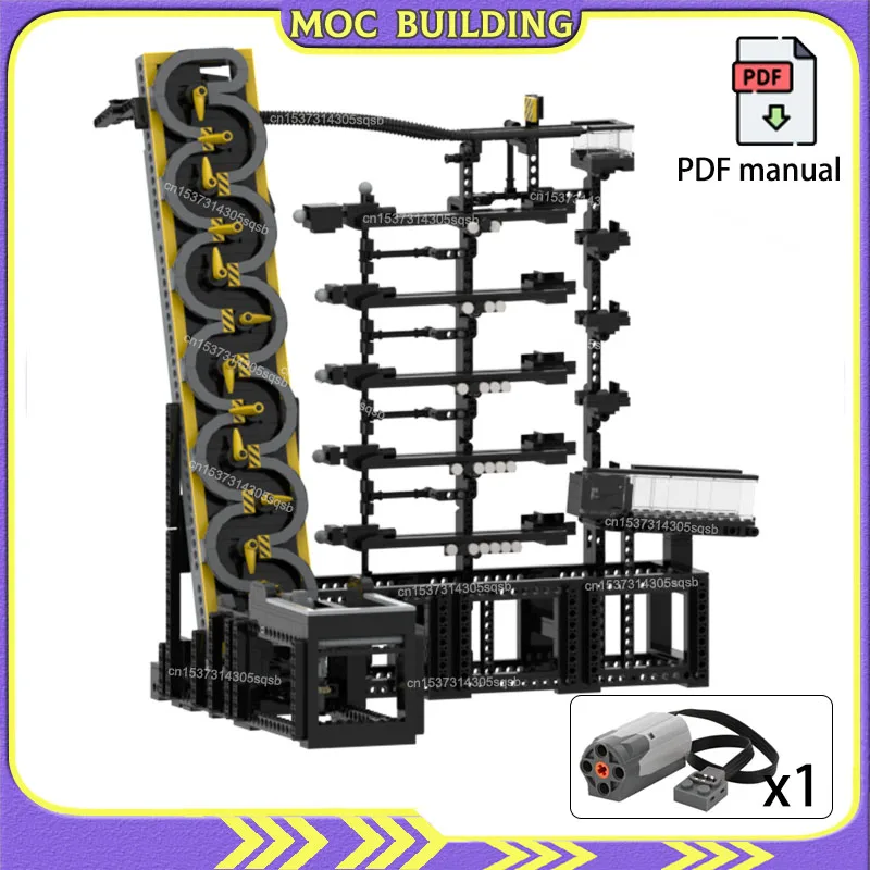 MOCBuilding Block กีฬารุ่น GBC Ball Counter เทคโนโลยีอิฐ DIY Assembly ชุด GBC Great Ball Contraption ของเล่นของขวัญ