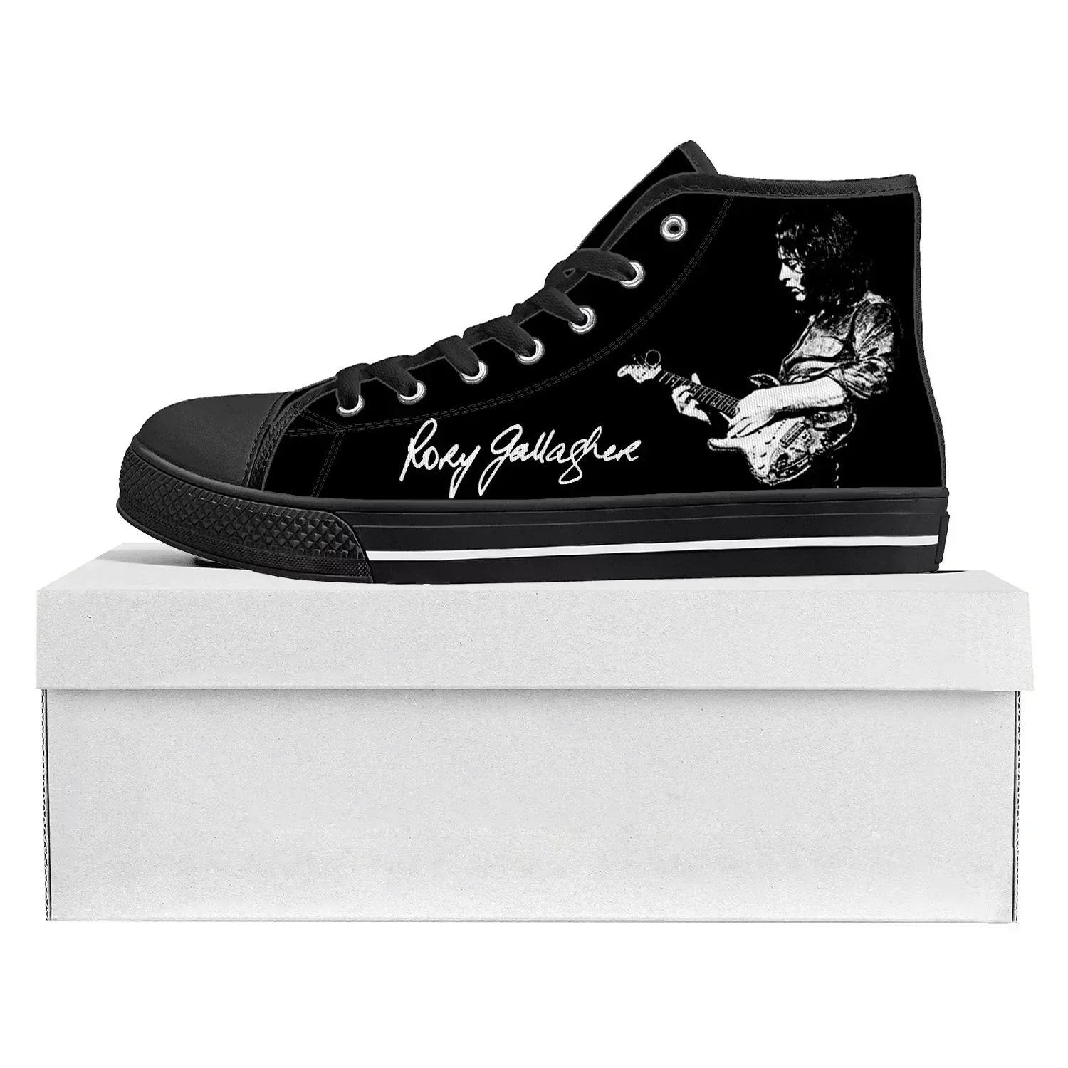

Rory Gallagher Music High Top High Quality Sneakers Mens Womens Teenager Canvas Sneaker Casual Couple Shoes Custom Shoe Black