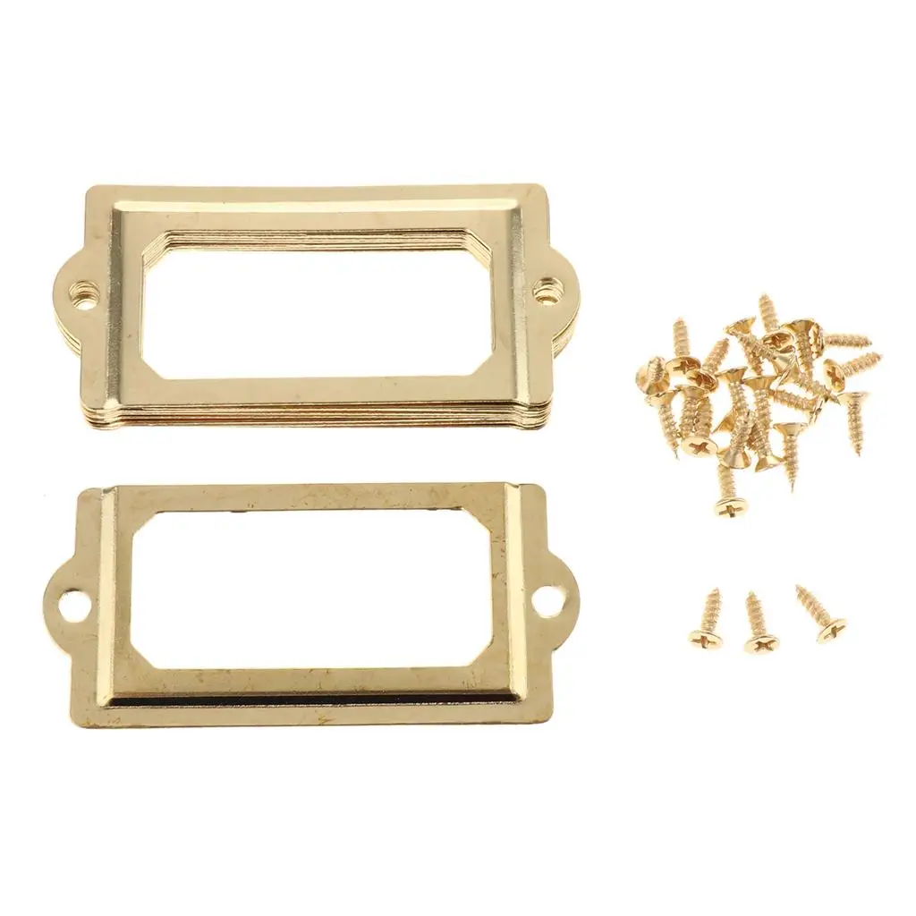 10 Pieces Drawer Label Tag Card Holder Shelf Library Office