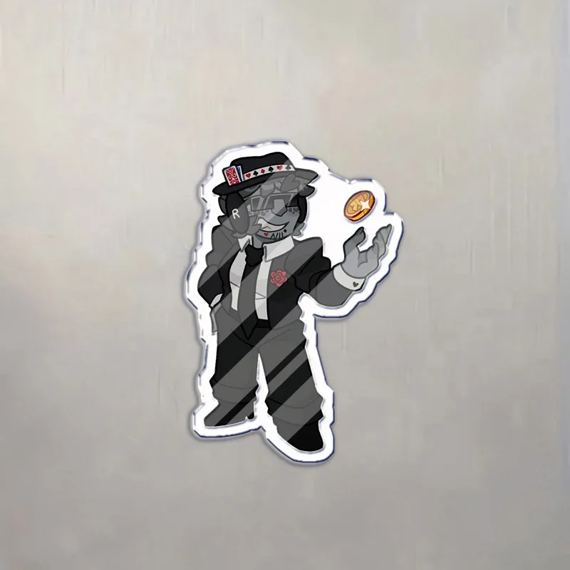 لعبة FORSAKEN شخصيات كرتونية ملصقات مغناطيس الثلاجة هدايا فريدة ديكور إبداعي نابض بالحياة للمطبخ والأبواب المعدنية