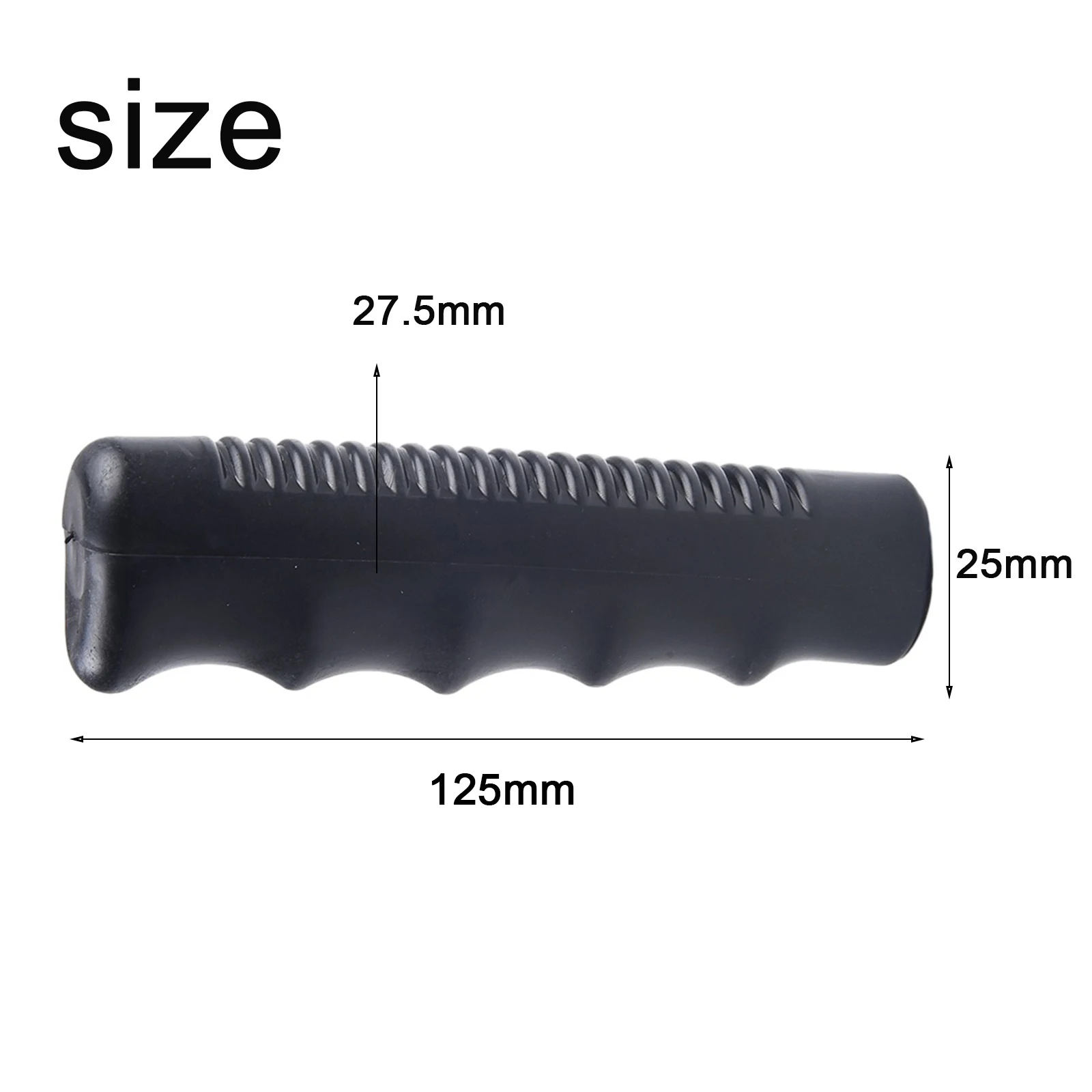 2Pcs Wheelbarrow Rubber Handles, Round Tubes Black Replacement Universal Handles PVC Anti-slip Handle Cover Industrial Tool Part